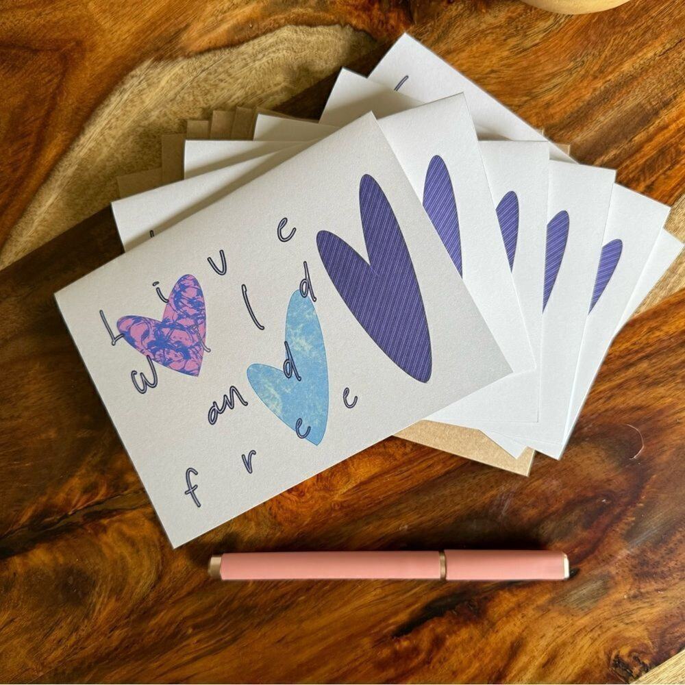 Greeting Cards Blank Notes Gift Idea for Friend 6 w/Envelopes Custom Art